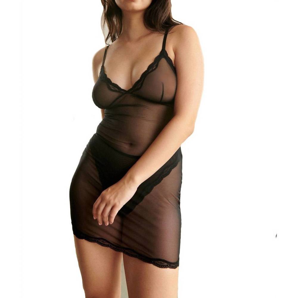 NEW BLUSH LINGERIE lotus slip in black